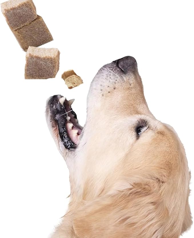 Freeze Dried Single Source Beef Liver Cubes Dog & Cat Treats Food Topper - Raw Bits Training Treasure, Possess Strong Aroma & Flavor Encourage Picky Eaters, High-Protein Recipe (2.0 oz, Beef Liver)