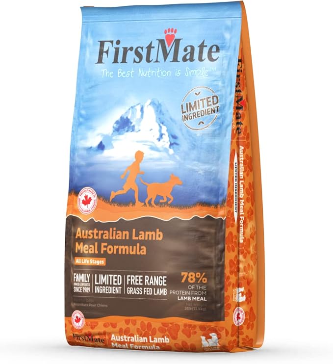 FirstMate Australian Lamb Meal Limited Ingredient Diet Grain-Free Dry Dog Food, 25-lb