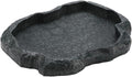 Tortoise Water Dish, Resin Snake Water Bowl, Reptile Food Feeding Dish for Tortoise, Lizard, Iguana, Frog, Snake, Pet, Amphibian