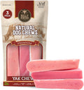 Bully Bunches Premium Fruit-Flavored Himalayan Yak Chew for Dogs - 100g, All-Natural, Long-Lasting, Authentic Yak Milk, Healthy Dental Chew, High-Protein (Medium Strawberry - 3Pk, Strawberry)