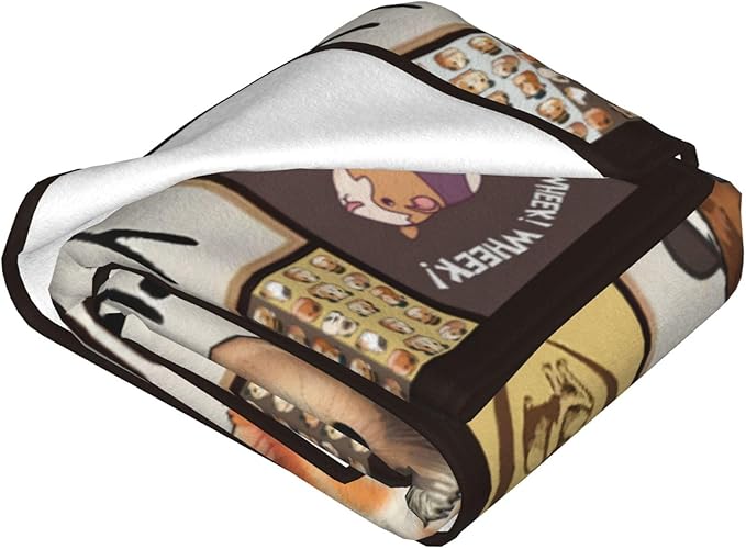Guinea Pig Blanket Decor Throw Blankets Fleece Flannel Plush Lightweight Bedding Guinea Pig Stuff Gifts for Boys Girls Men Women Kids for Couch Sofa Bed 80"X60"