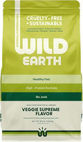 Wild Earth Vegan Dry Dog Food Performance Formula | Plant-Based Vegetarian Kibble | Wheat-Free, Allergen-Free, Veterinarian-Developed | Veggie Supreme Flavor, 18lb Bag