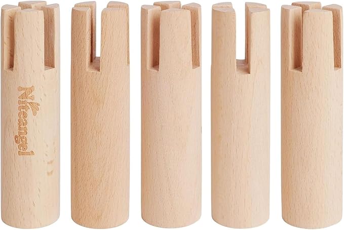 Niteangel Set of Beech Stilts for Elevating & Safely Setting Niteangel Multi-Chamber Series Maze House (Set of 5 Stilts (4.33'' H))