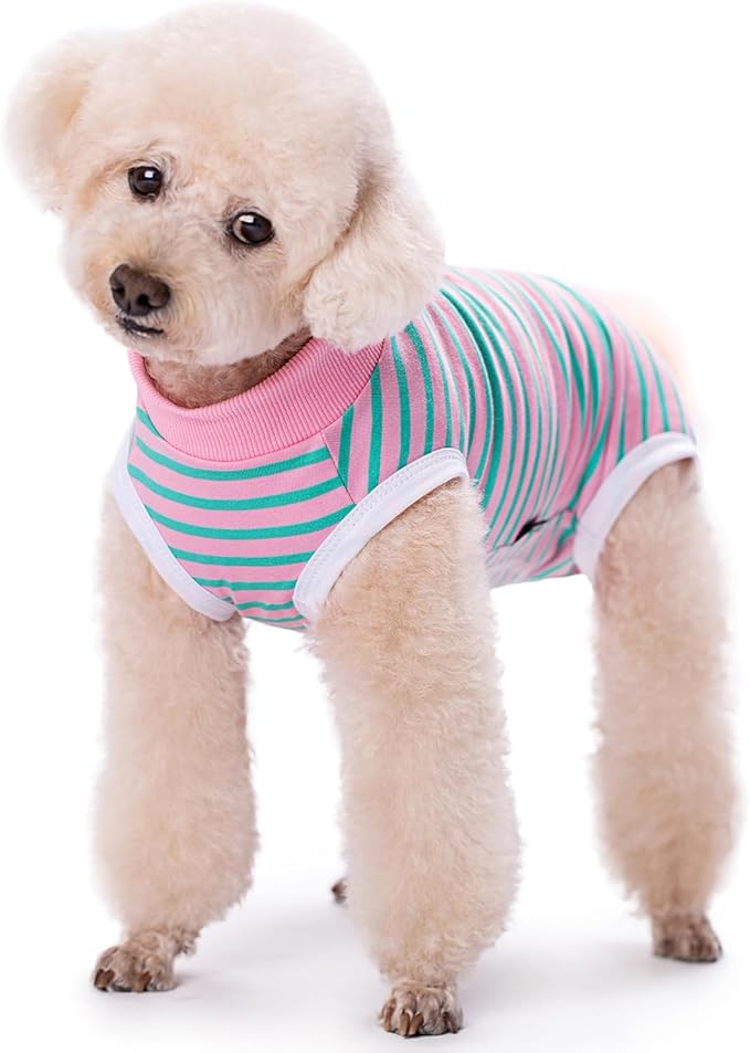 2 Packs Pet Dog Recovery Onesie Suit for Dogs Cats After Surgery,Dog Abdominal Wounds Bandages Cone E-Collar Alternative. (Grey, S)