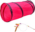 iCAGY Cat Tunnel for Indoor Cats, Pet Cat Kitten Rabbit Play Toys Tube Tunnel Interactive Crinkle Pop Up 20"