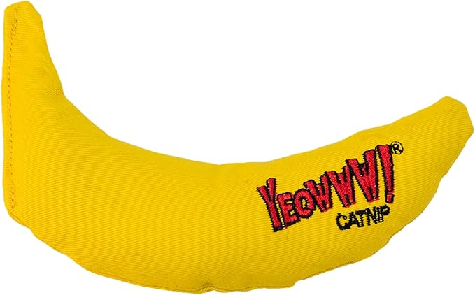 Yeowww organic catnip yellow banana cat toy
