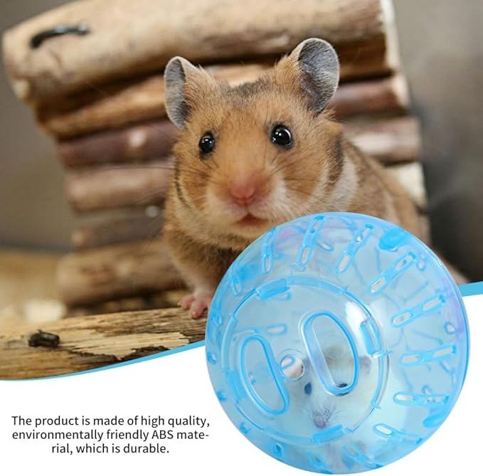 2Pcs Hamster Balls Dwarf Hamster Exercise Balls Running Wheel Gerbil Toys, Small Animals, Small Pet Supplies(Blue and Pink)