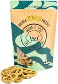 Winnie Lou Organic Dog Treats – Natural Dog Biscuits, USA Made, Organic Ingredients, Clean, Sensative Stomach, All Breed Sizes, High Protein, Hypoallergenic, Greens & Cheddar Pretzels (Pack of 1)