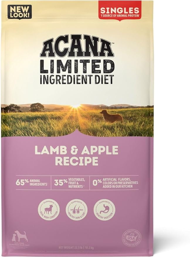 Acana Singles Limited Ingredient Diet Lamb and Apple Formula Dry Dog Food 25 lb