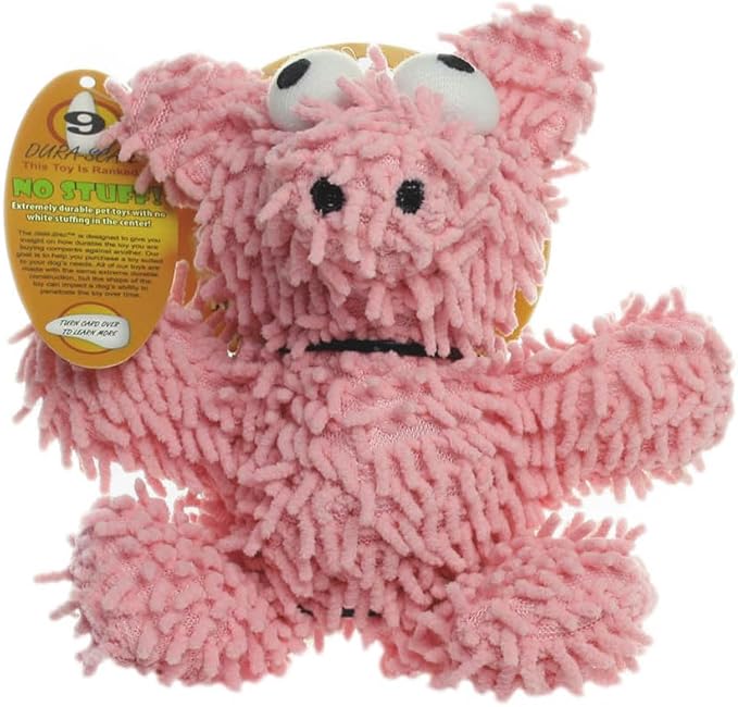 MIGHTY- Microfiber Ball - Farm – Made with Squeaker Balls and Minimal Stuffing. Strong & Tough. Interactive Play. Machine Washable & Floats (Pig, Jr 2 Pack)