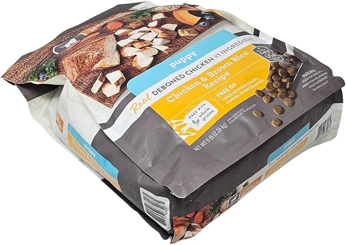 SIMPLY NOURISH Puppy Chicken and Brown Rice Dry Dog Food, 5 Pound Bag