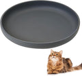 BNOSDM Silicone Cat Bowl Non-Slip Cat Food Plate Flat Dog Bowls with Suction Cup Shallow Puppy Food and Water Dish for Small and Medium Pets (Steel Gray)