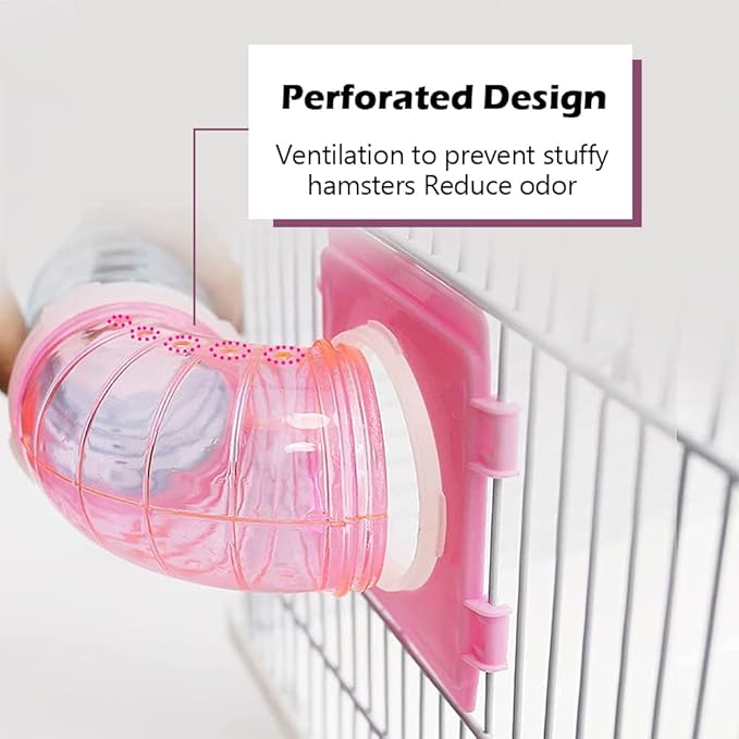 2Hamster Tubes Kits, IBEQUEM Hamster Tunnel Adventure External Pipe, Transparent DIY Creative Connection Cage & Accessories, Hamster Wheel for Pet Mouse Rat Small Animal (Blue)