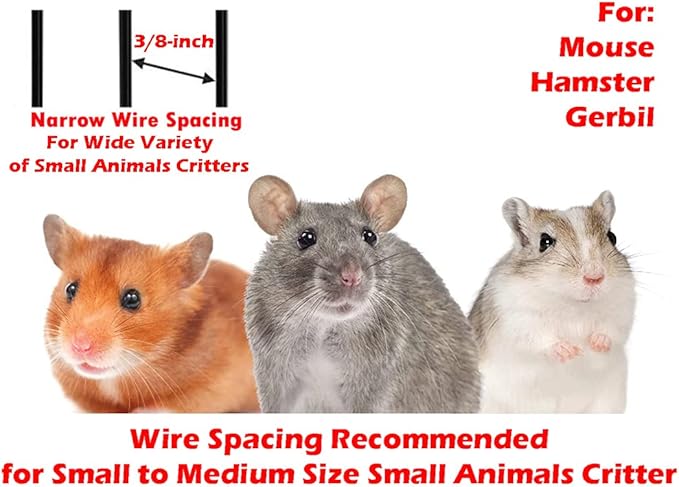 3-Solid Floor Levels Acrylic Clear Expansible and Customizable Syrian Hamster Habitat Rodent Gerbil Mouse Mice Cage Transparent