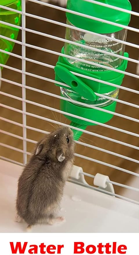 Extra Large Multi-Floors Expandable and Customizable Hamster Mansion Mouse Habitat Gerbil Home Rat House Small Animal Critter Home Cage with Hide House Excerise Running Wheel Food Bowl