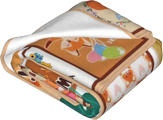 SweetFox Just A Girl Who Loves Foxes Blanket, Fox Decor Animal Throw Blanket Gifts for Girls Boys Lovers Super Warm Soft Plush Fleece Flannel Winter Bedding Blankets for Kids Adults Men Women 80"X60"