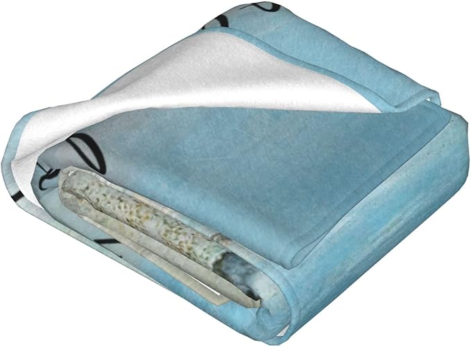 Beach Turtle Sea Turtle Decor Throw Blanket - Christian Gifts for Men, Women & Kids - Warm, Soft Plush Fleece Flannel - 60"X50"