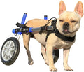 Walkin' Wheels Small Dog Wheelchair, Lightweight Dog Wheelchair for Back Legs, 15-25 lbs, for 6-8 inches Leg Height - Blue