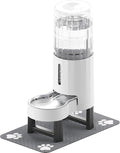 CZPET Elevated Dog Water Bowl Dispenser for Large Dogs,2.5 Gallon Tall Raised Pet Waterer Stand,Relieve Neck Pressure,Large Capacity and Drinking Area Noise-Free for Pets (9.5L+Stand,White)