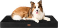 EHEYCIGA Orthopedic Dog Bed Waterproof 35"x23", Memory Foam Pet Bed for Larged Size Dogs, Washable Pet Mat with Removable Cover, Black