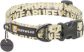 Ruffwear, Front Range Dog Collar, Adjustable Tubelok Webbing, Lightweight, Side Release Buckle, Aluminum V-Ring, Durable for Everyday Use, Mountains Logo, 20"-26"