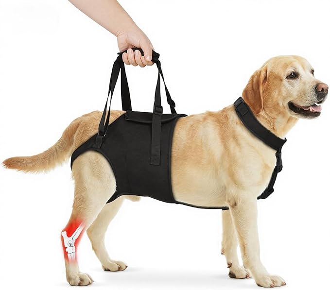 Dog Sling for Large Dogs Hind Leg Support, Senior Dogs Lift Assist Harness for Weak Back Leg Support, Help Large Breed Rear Leg Up Harness, Mobility Aids for Elderly, Injured, Paralyzed Dog, XL
