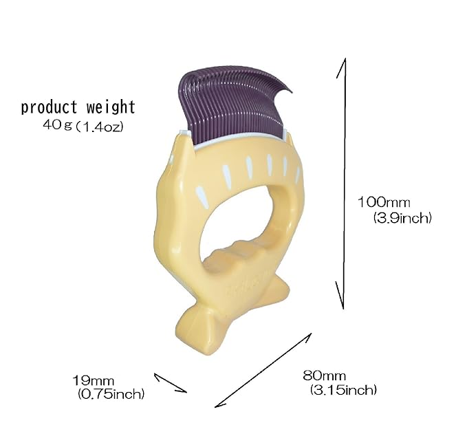 Philocomb E1 Soft (in English Package), a Gentle, Flexible Grooming Comb for Small Dogs,Cats,Rabbits.