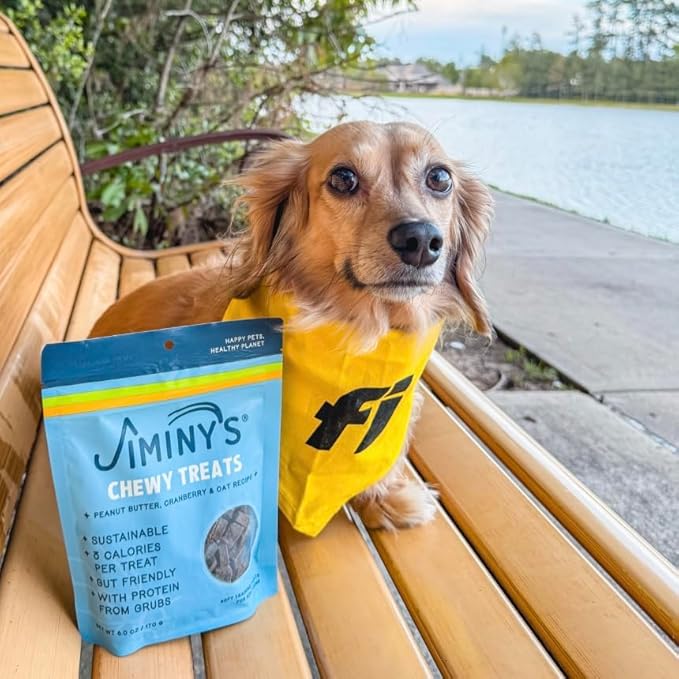 Jiminy's Chewy Cricket Dog Training Treats, Low Calorie, Hypoallergenic, Made in USA, 6oz, Variety Pack (Pack of 3)