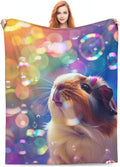 Guinea Pig Blanket Gifts for Women Men Adults Guinea Pig Lovers, Animal Plush Fleece Throw Blankets, Cozy Soft Warm Bedding Decor for Sofa Living Room Travel 50"x60"