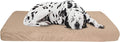 PETMAKER Orthopedic 2-Layer Memory Foam Dog Bed with Machine Washable Sherpa Top - 46x27, Up to 95lbs (Tan)