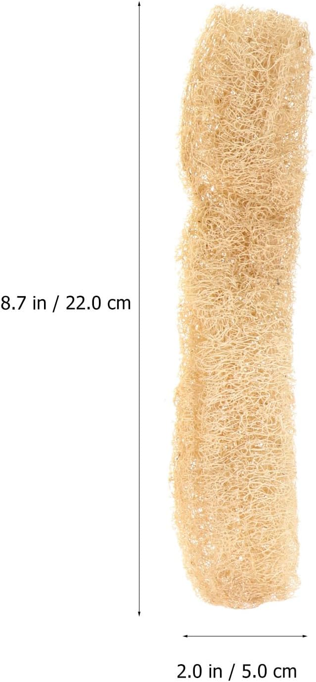 TEHAUX Natural Loofah Chewing Toys 5-Pack for Small Animals Tooth Cleaning and Fur Scrubbing Bath Tools for Guinea Pigs Hamsters Rabbits Safe Teeth Grinding