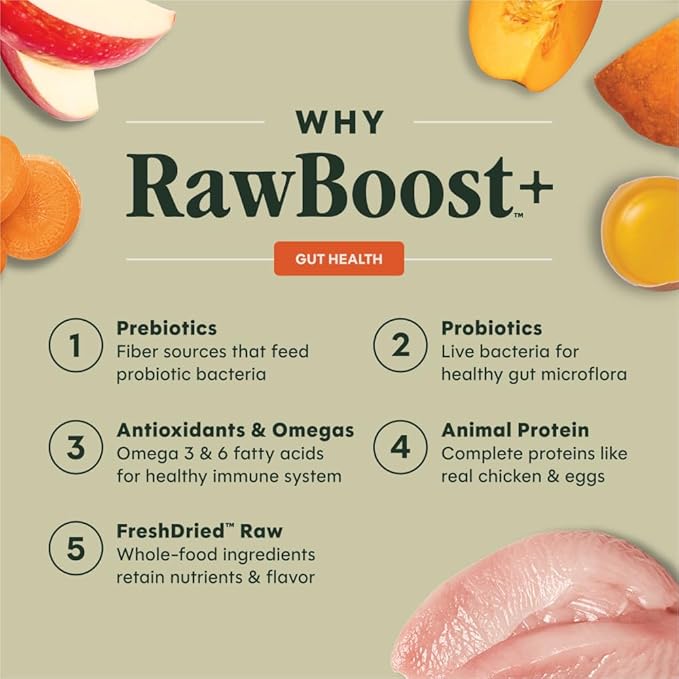 Instinct RawBoost Gut Health, Natural Dry Dog Food with FreshDried Raw, Whole Grain Recipe- Real Chicken and Brown Rice, 3.5 lb. Bag