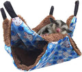 Oncpcare Pet Cage Hammock, Bunkbed Sugar Glider Hammock, Guinea Pig Cage Accessories Bedding, Warm Hammock for Small Animal Parrot Sugar Glider Ferret Squirrel Hamster Rat Playing Sleeping