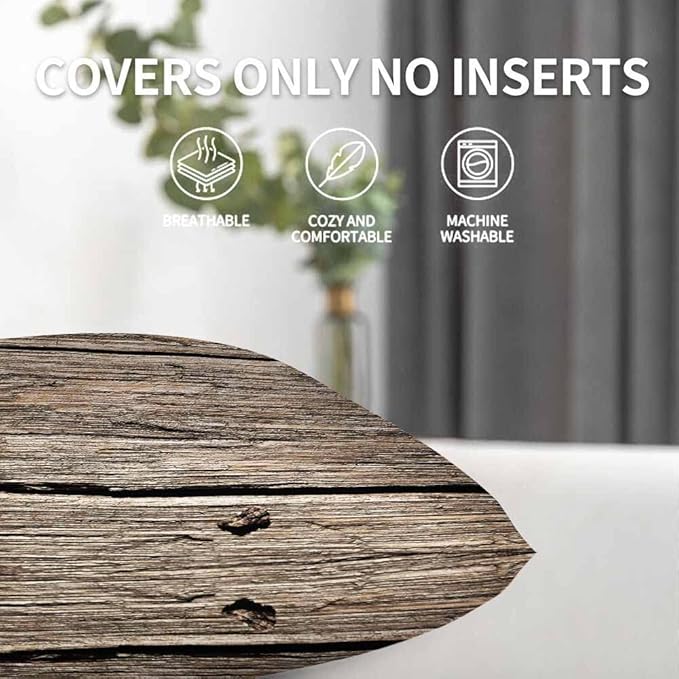 Square Cushion Cases Rustic Nostalgic Old Wooden Planks Texture Pack of 2,Throw Pillow Case Decorative for Bedroom Living Room Couch 18X18 Inch