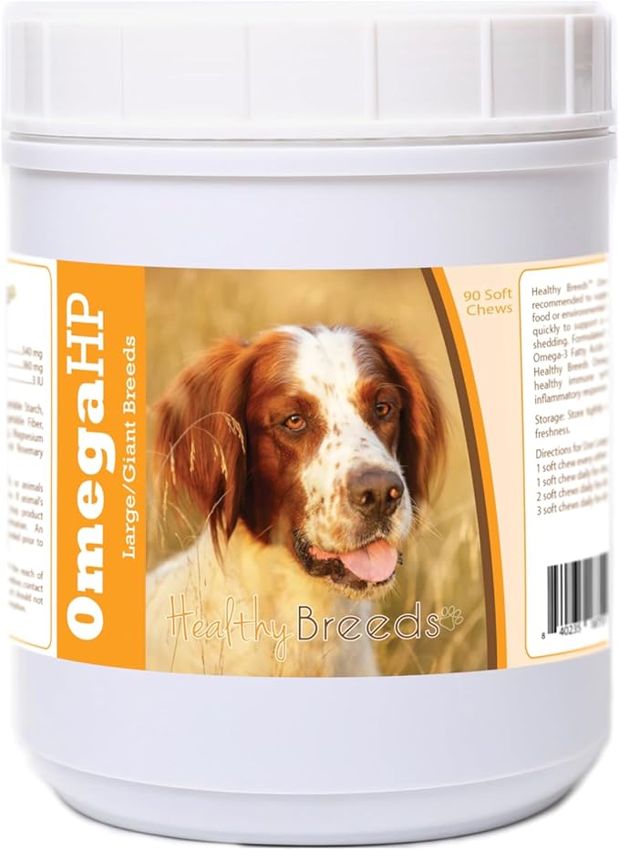 Healthy Breeds Irish Red and White Setter Omega HP Fatty Acid Skin and Coat Support Soft Chews 90 Count