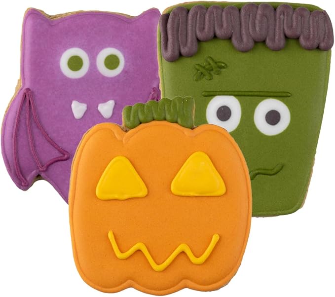 Monster Gift | Hand-Decorated Dog Cookies – 3 Pack in Gift Box | Extra Large Dog Treats 62g Cookie, Monster Biscuits, Vegan Snacks for Dogs, Gifts for Dogs
