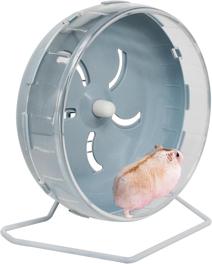 GKYZBB Hamster Wheel, 8.5 inch Silent Hamster Exercise Running Wheel with Stand,Pet Small Animals Exercise Running Toys,Adjustable Quiet Spinner for Guinea Pigs, Sugar Gliders, Gerbils (Blue, 8.5in)