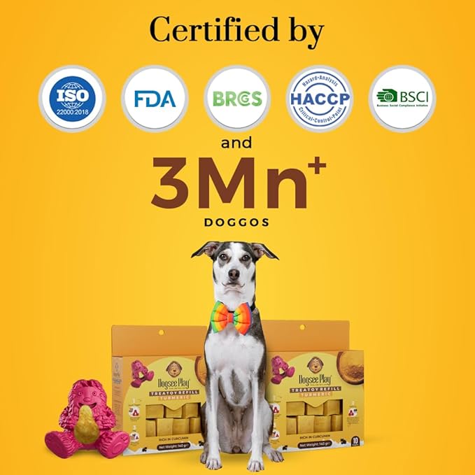 Dogsee Treatoy Yeti Toy Refill Pack (Turmeric - 10 Pcs)