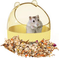 Cute Hamster Food Bowl Hedgehog Dish for Dwarf Hamsters, Syrian Hamsters, Gerbils, Mice, Rats, Small Animals, Yellow