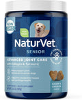 NaturVet Senior Advanced Joint Health Dog Supplement – Includes Glucosamine, MSM, Chondroitin, Collagen – Helps Supports Canine Joint Health Function – 120 Ct. Soft Chews