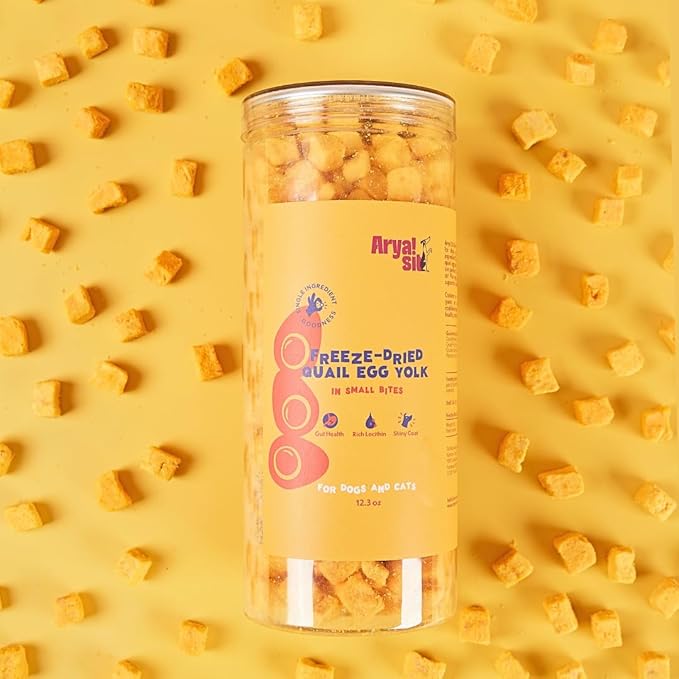 Freeze-Dried Single Ingredient Dog Treats and Food Topper (Egg Yolk)
