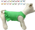 Pet Clothes Small Dog Clothing Blank Color Sport Dress T-Shirts Tee Dresses Tanks Top for Small Size Female Dogs Summer Spring Pet Costumes 100% Cotton (S, Green)