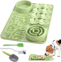 Silicone Lick Mat for Dogs & Cats – Slow Feeder Dog Bowl, Non-Slip Licking Mat for Large & Small Breeds, Puzzle Feeder & Snuffle Mat for Fast Eaters, Interactive Pet Food Mat with Measuring Spoon
