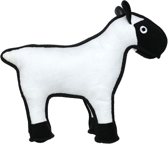 TUFFY - World's Tuffest Soft Dog Toy -Barnyard- Multiple Layers. Made Durable, Strong & Tough. Interactive Play (Tug, Toss & Fetch). Machine Washable & Floats. (Sheep, Large)