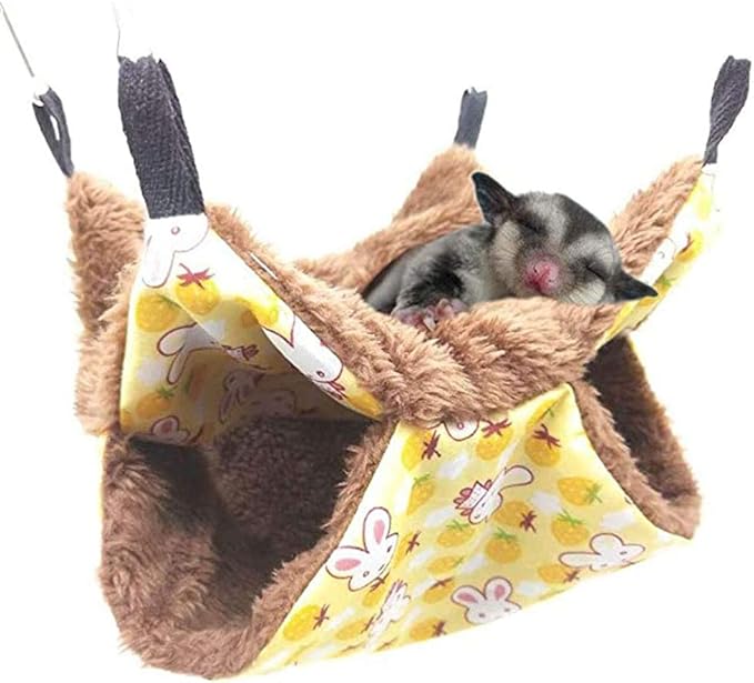 Oncpcare Medium Guinea Pig Hammock, Cozy Fleece, 13" x 13"