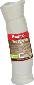 Powerpet Treats Beef Cheek Rolls for Dogs - Promotes Dental Hygiene - 100% Natural & Highly Digestible - High Protein, Low Fat Breeds - No Rawhide - Healthy Chew Treats - 1 Roll