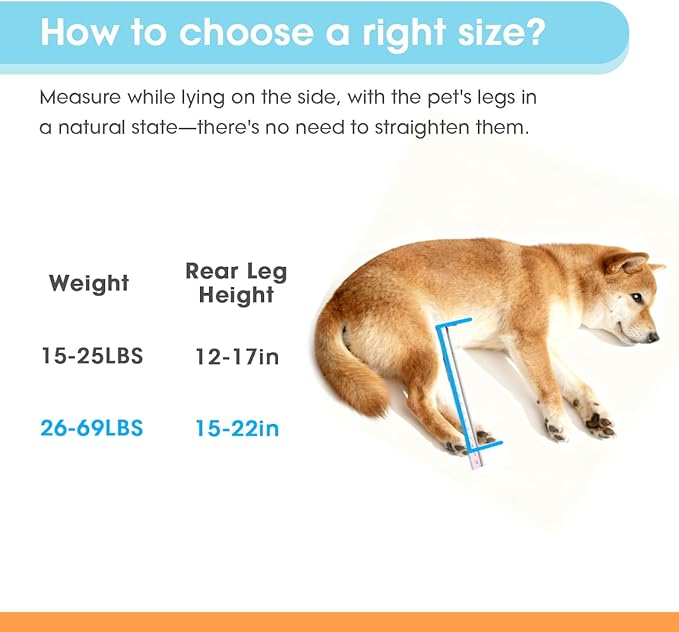 TailWaggers Dog Wheelchair for Back Legs | Adjustable Mobility Aid | All-Terrain Wheels