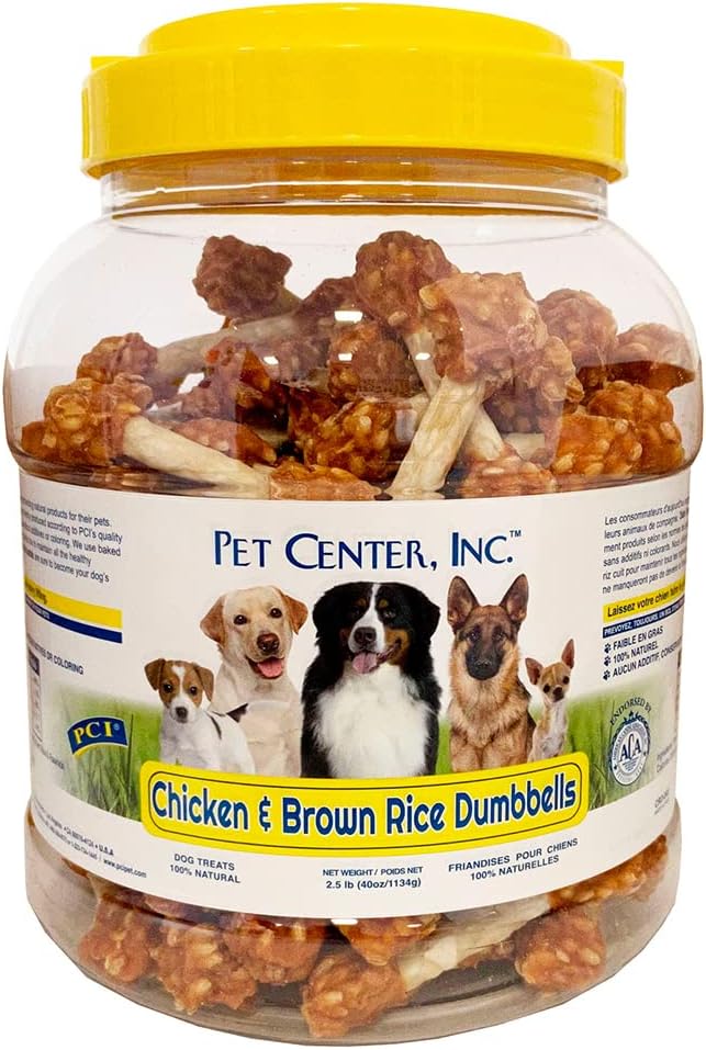 Pet Center Inc. (PCI) - Chicken and Brown Rice Dumbbells, 2.5lbs. - Adult Dog Treat