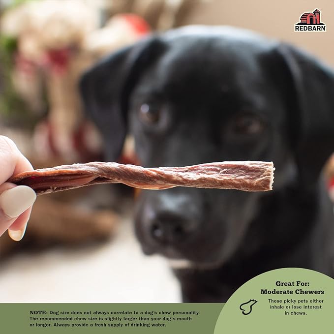 Redbarn Bully Slims Esophagus Dog Treats – 4.7 oz Bag – Single Protein Made with Natural Beef Esophagus, Slow-Roasted for Maximum Flavor – No Rawhide, Highly Digestible Chew, Gluten-Free