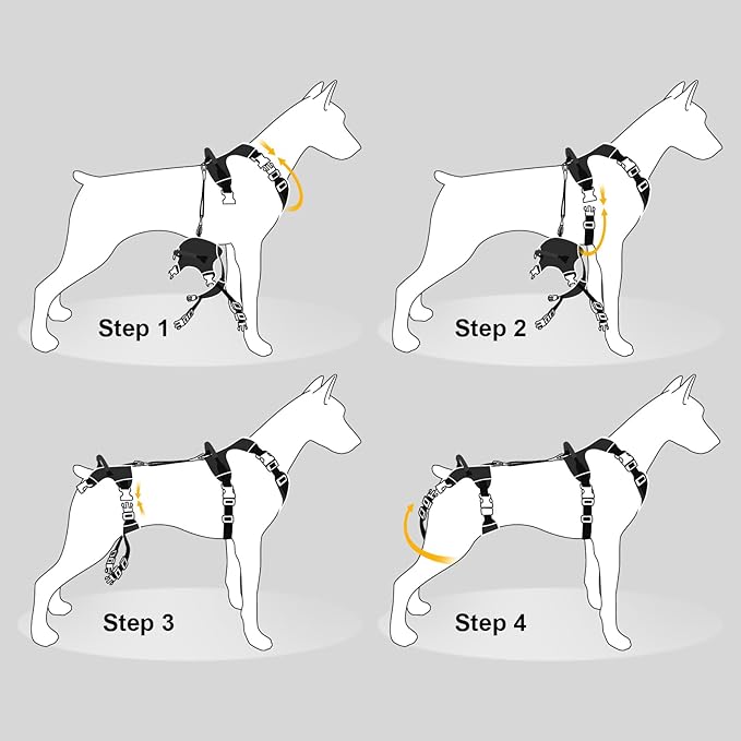 Dog Lift Harness, Dog Lift Sling Carrier with Handle & Shoulder Sling, Support Harness for Rear Back Legs Helps,Disabled,Arthritis,Joint Injuries,Paralysis Up Stairs（Black,Extra Large）